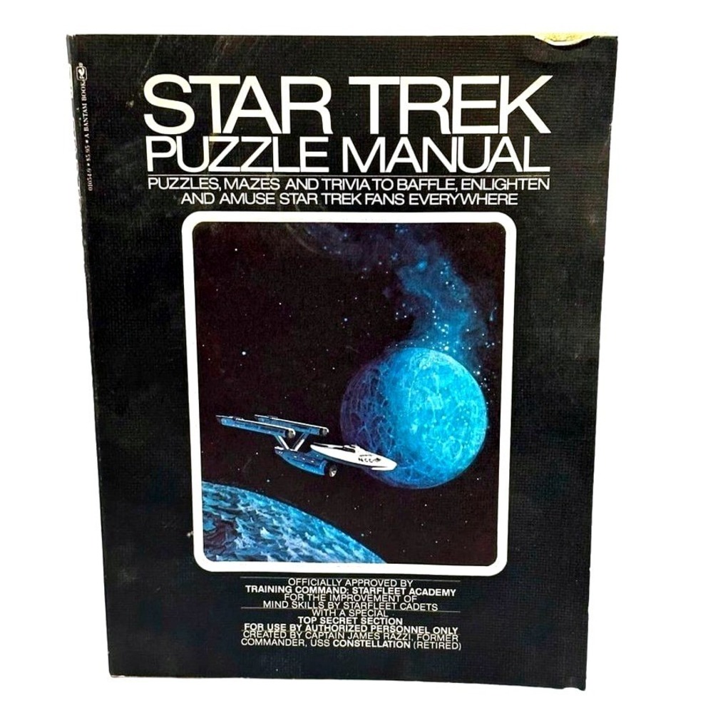 Vintage 1976 Star Trek Puzzle Manual Bantam Books‎ James Razzi Trivia Mazes TOS
